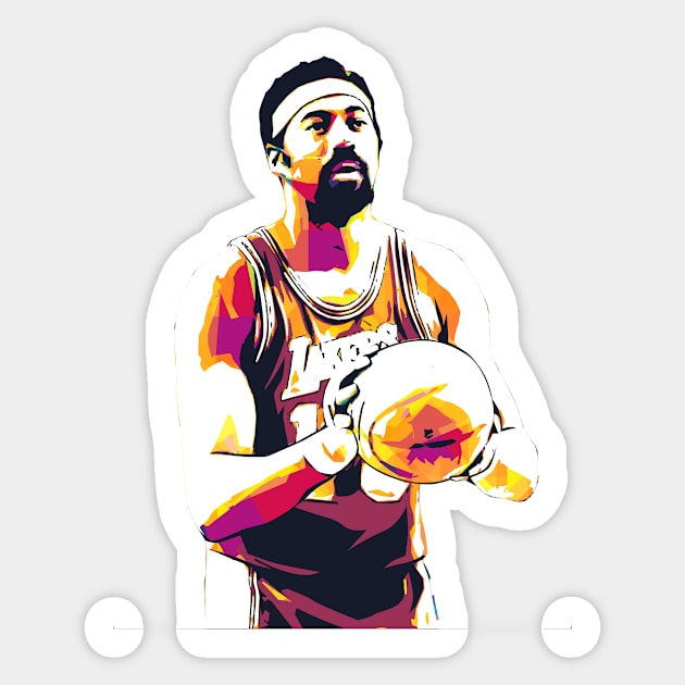 Wilt Chamberlain Sticker by Creativedy Stuff